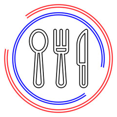 Knife, Fork and Spoon vector icon