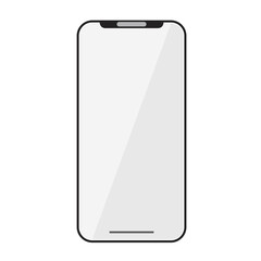 モノクロの携帯電話、スマートフォンのシルエット素材