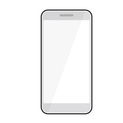 モノクロの携帯電話、スマートフォンのシルエット素材