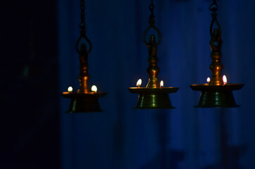 Hanging lamp ,tookkuvilak on temple
