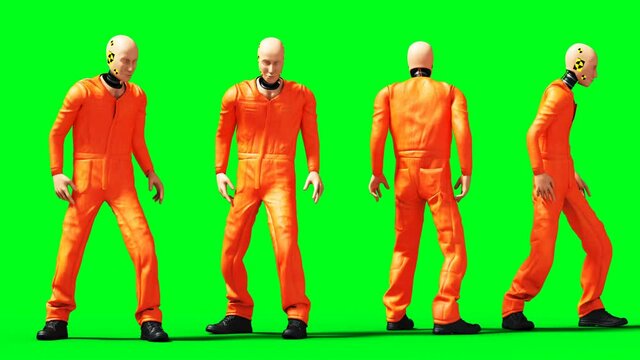 dummy animation. Test drive. Phisical motion blur. Realistic 4k animation. Green screen