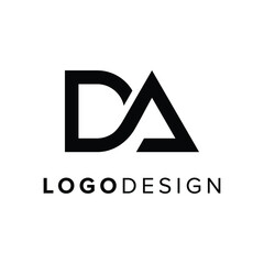 Modern letter DA logo design vector