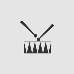 Snare Drum icon flat
