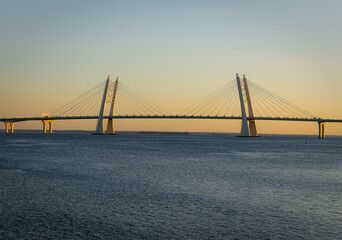 The cable-stayed bridge across the Petrovsky fairway of the western high-speed diameter