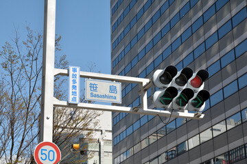 笹島交差点の信号機