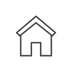Home outline icon. Vector illustration.