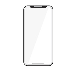 モノクロの携帯電話、スマートフォンのシルエット素材