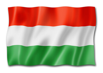 Obraz premium Hungarian flag isolated on white