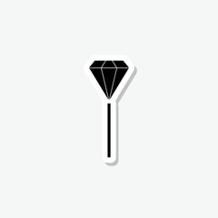 Diamond sticker Icon isolated on gray background