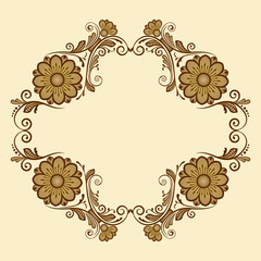 vector vintage floral  background with decorative flowers for design