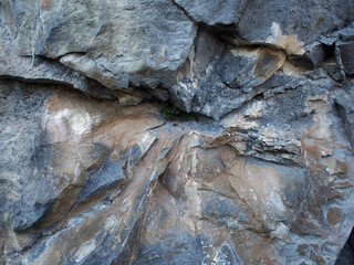 Fondo de roca. Geología. Concepto de solidez.