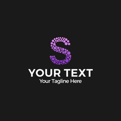 Minimal Line Letter Initial S Logo Design Template. Vector Logo Illustration
