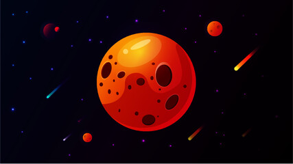red planet in space