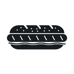 Hot dog icon vector. Hot dog vector design. sign design. flat style. Vector