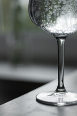 
glass of mineral water with bubbles