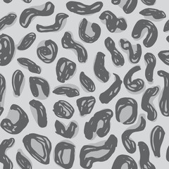 Seamless pattern Gray silver leopard panther fur design, abstract simple lines scandinavian style background grunge texture. trend of the season. Can be used for Gift wrap fabrics, wallpapers. Vector