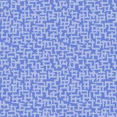 Seamless pattern cobalt royal blue lines chalk grid design, abstract simple scandinavian style background grunge texture. trend of the season. Can be used for Gift wrap fabrics, wallpapers. Vector