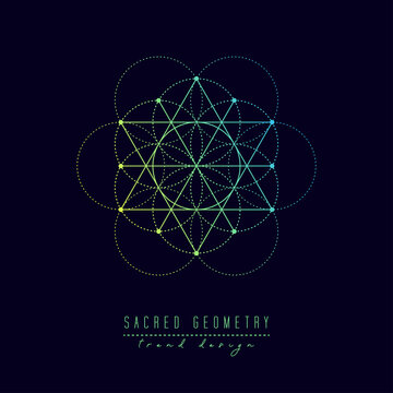 Sacred geometry vector design elements.