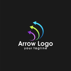 Arrow logo template. Abstract business logo icon design template