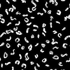 Seamless pattern black white leopard panther fur design, abstract simple lines scandinavian style background grunge texture. trend of the season. Can be used for Gift wrap fabrics, wallpapers. Vector