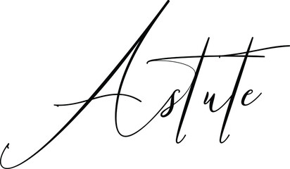 Astute quote. Modern calligraphy text. Vector hand-drawn illustration black and white