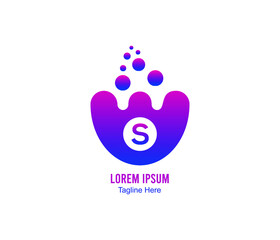 Unique Liquid Logo with letter S logo for company