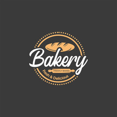 Vintage Retro Bakery Logo Badges And Labels Stock Vector