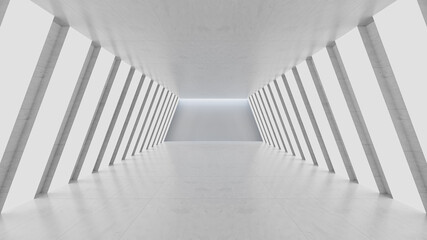 Obraz premium Empty gray concrete room