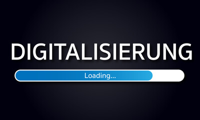 Digitalisierung, Ladebalken, Vektor