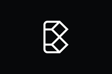 Minimal elegant monogram art logo. Outstanding professional trendy awesome artistic B BB initial based Alphabet icon logo. Premium Business logo White color on black background