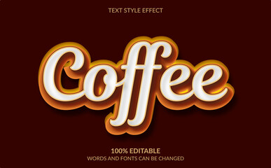 Editable Text Effect, Coffee Text Style