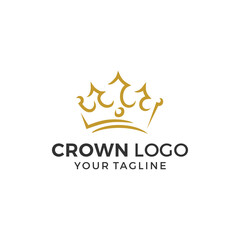 Crown Logo Design Vector Template