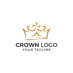 Crown Logo Design Vector Template