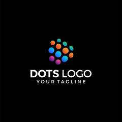 creative dot technology logo vector