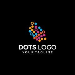 creative dot technology logo vector