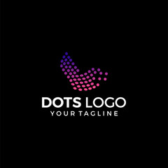 creative dot technology logo vector