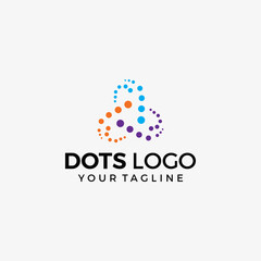 creative dot technology logo vector