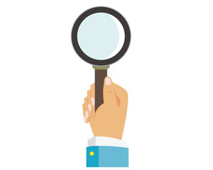 虫眼鏡でグラフを拡大するベクターイラスト ルーペのアイコン 矢印 株価上昇 景気 Wall Mural Nisi