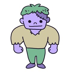 Illustration of Frankenstein for Halloween