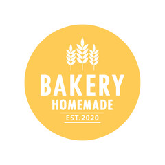 Bakery logo design. Bakery sign vector. Oat logo design. rice.