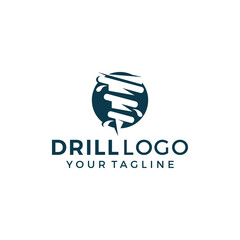 Abstract Drill Logo Sign Vector Template