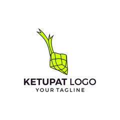 Ketupat logo icon flat design vector template
