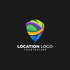 location colorful logo design vector template