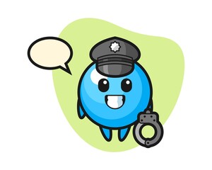 Gum ball cartoon as a police