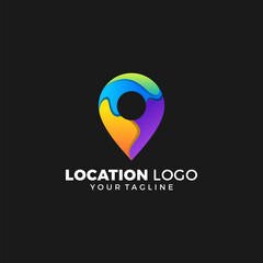 location colorful logo design vector template