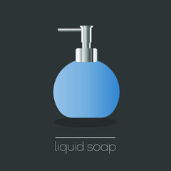 Obraz premium liquid soap bottle form antibacterial realistic vector template