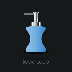 liquid soap bottle form realistic vector template