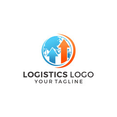 Logistic company vector logo. Arrow icon. Delivery icon. Arrow icon. Arrow vector. Delivery service logo. Web, Digital, Speed, Marketing, Network icon.