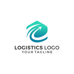 Logistic company vector logo. Arrow icon. Delivery icon. Arrow icon. Arrow vector. Delivery service logo. Web, Digital, Speed, Marketing, Network icon.
