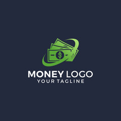 Fototapeta premium fast money logo combination. Fast pay symbol or icon. Unique cash and digital logotype design template.